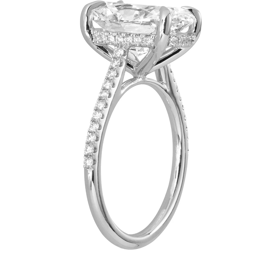 The Signature Pavé Solitaire | Oval