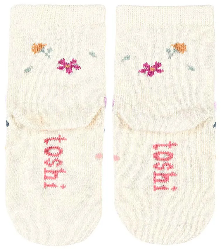 Toshi Organic Baby Socks Jacquard WILDFLOWERS