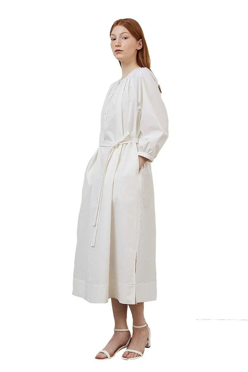 White Relaxed Cotton Dress