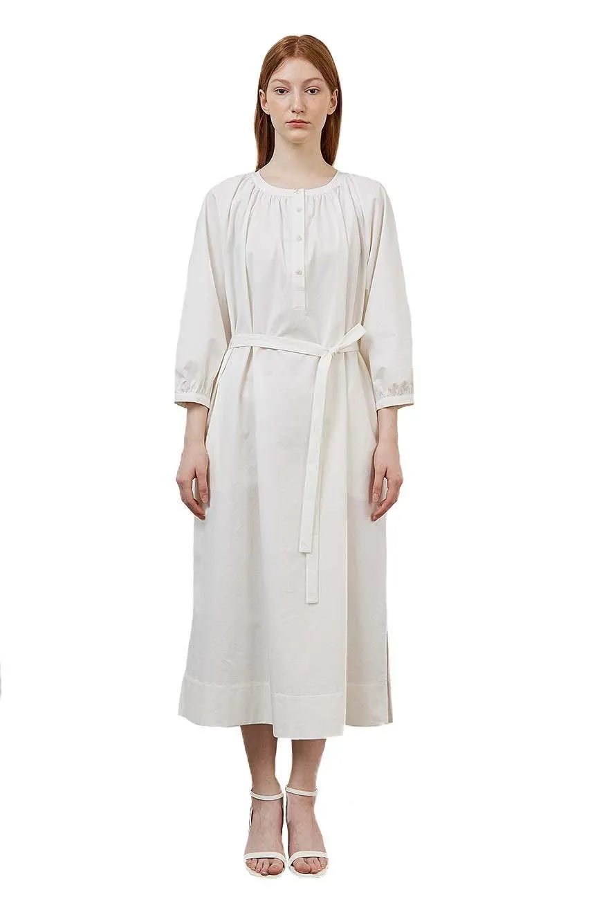 White Relaxed Cotton Dress